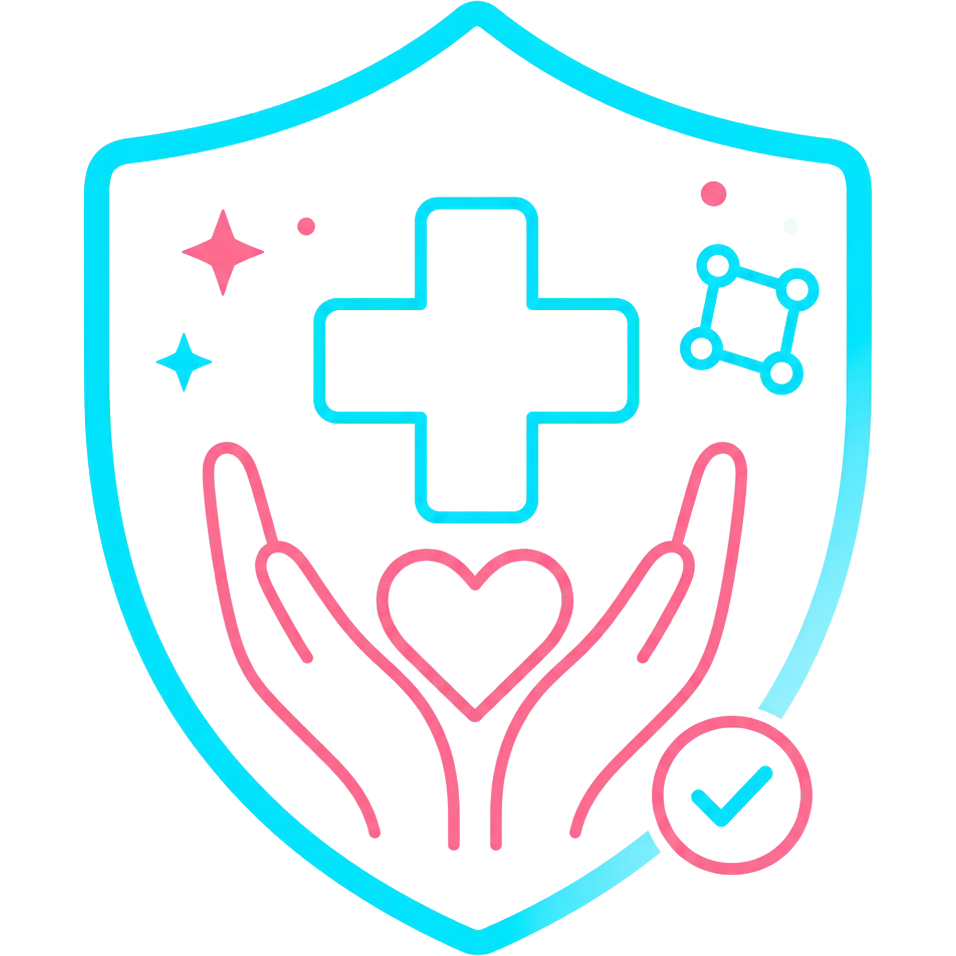 Icono de atención médica con enfoque científico, humano y confidencial